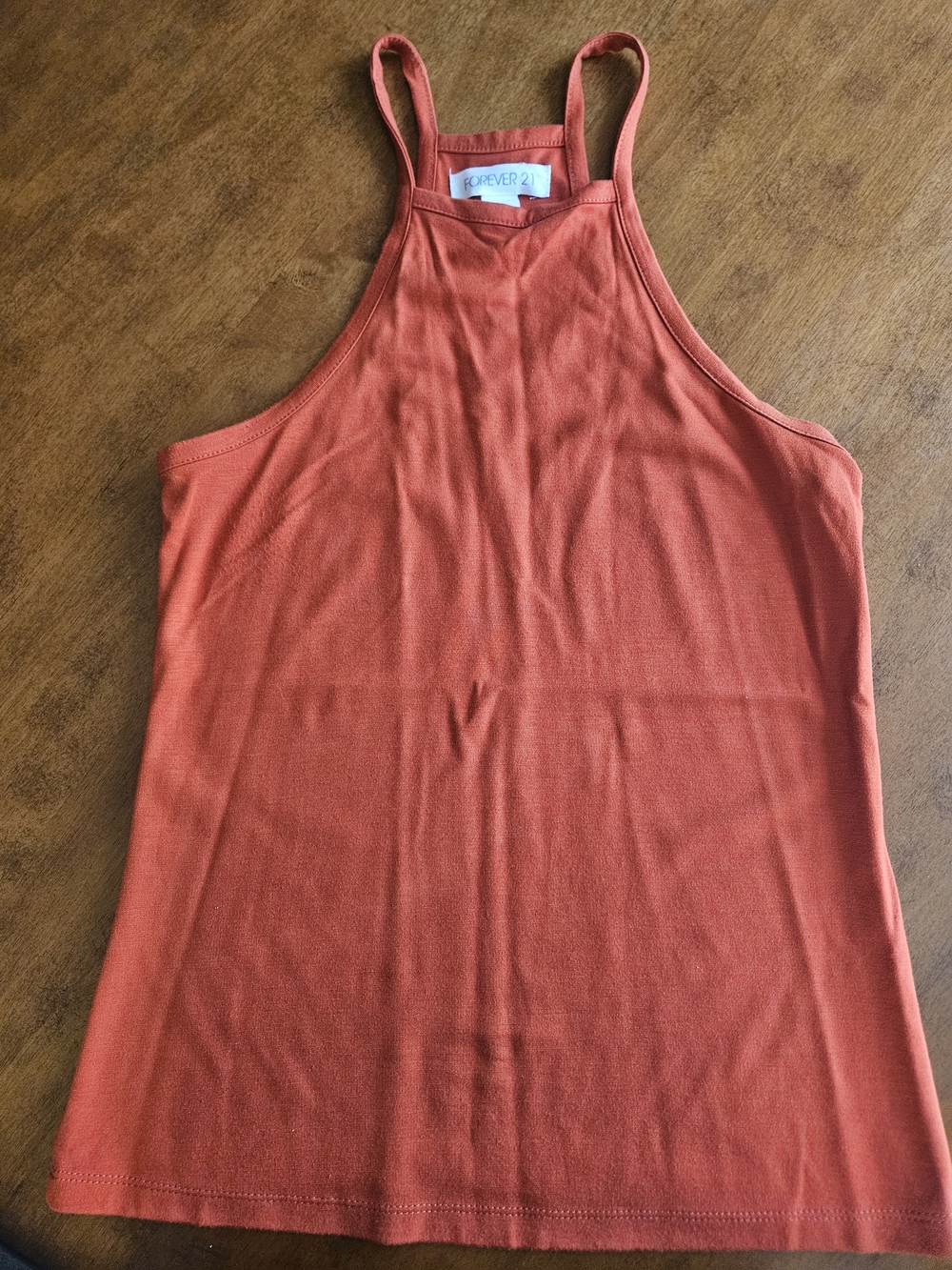 Forever 21 Burnt Orange Halter Tank Top